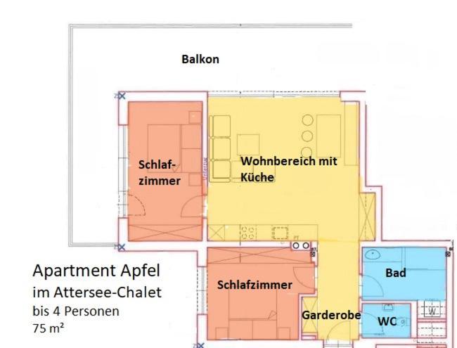 Attersee-Chalet Angermann Familie Spalt Steinbach am Attersee Quarto foto